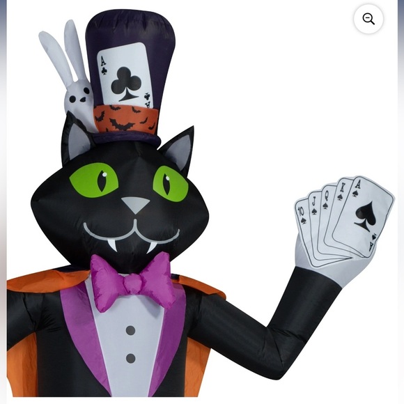 Halloween Giant Magic Cat Airblown Yard Inflatable, 10 ft, by Way To Celebrate - Picture 3 of 6